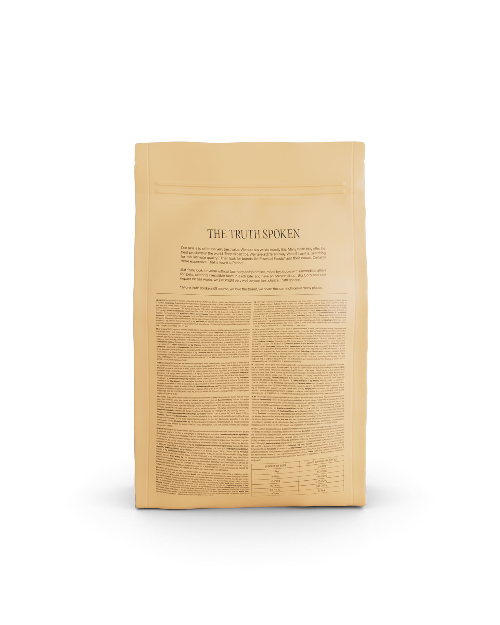 TRUTH PETS LIGHT, 2,5KG